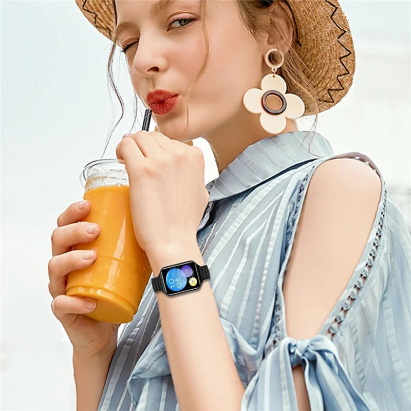 Bat Design Black Watch Strap for Xiaomi Smart Band 9 Pro / 8 Pro Stainless Steel Adjustable Band with Folding Clasp