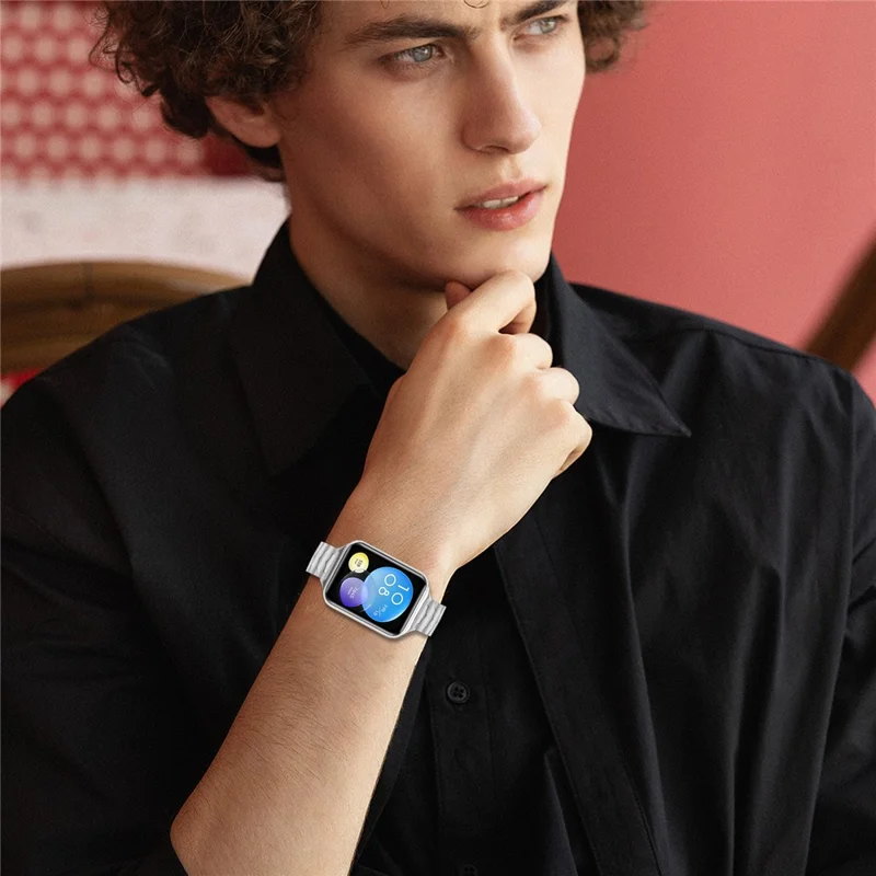 Bat Design Silver Watch Strap for Xiaomi Redmi Watch 5 / 4 Stainless Steel Adjustable Band with Folding Clasp