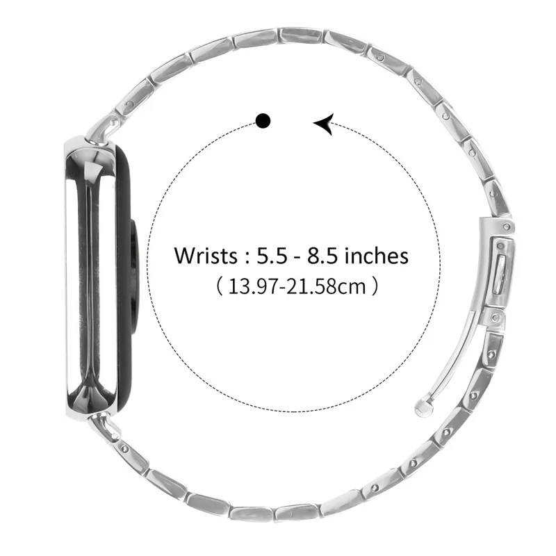 Bat Design Silver Watch Strap for Xiaomi Redmi Watch 5 / 4 Stainless Steel Adjustable Band with Folding Clasp