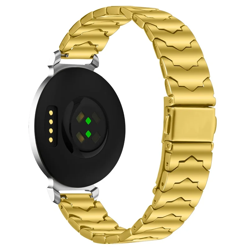 Bat Design Electroplate Color Watch Strap for Garmin Lily 2 Stainless Steel Adjustable Band with Folding Clasp - Gold