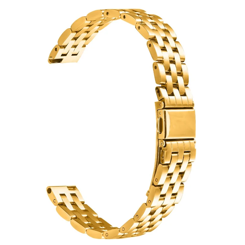 Slim 5-Bead Watch Band For Garmin Lily 2 Stainless Steel Strap - Gold