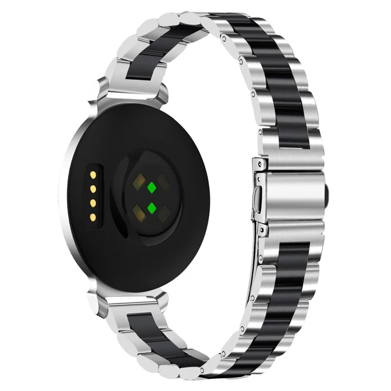 Garmin Lily 2 Elektrolytisch beschichtetes Edelstahl-Uhrenarmband - Schwarze Splicing-Ersatzriemen