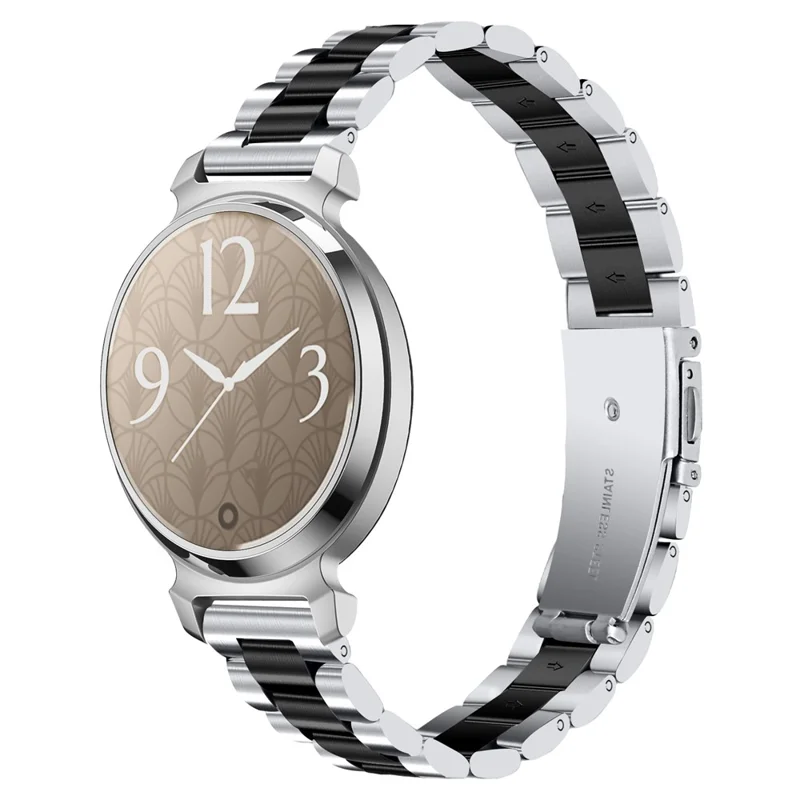 Garmin Lily 2 Elektrolytisch beschichtetes Edelstahl-Uhrenarmband - Schwarze Splicing-Ersatzriemen