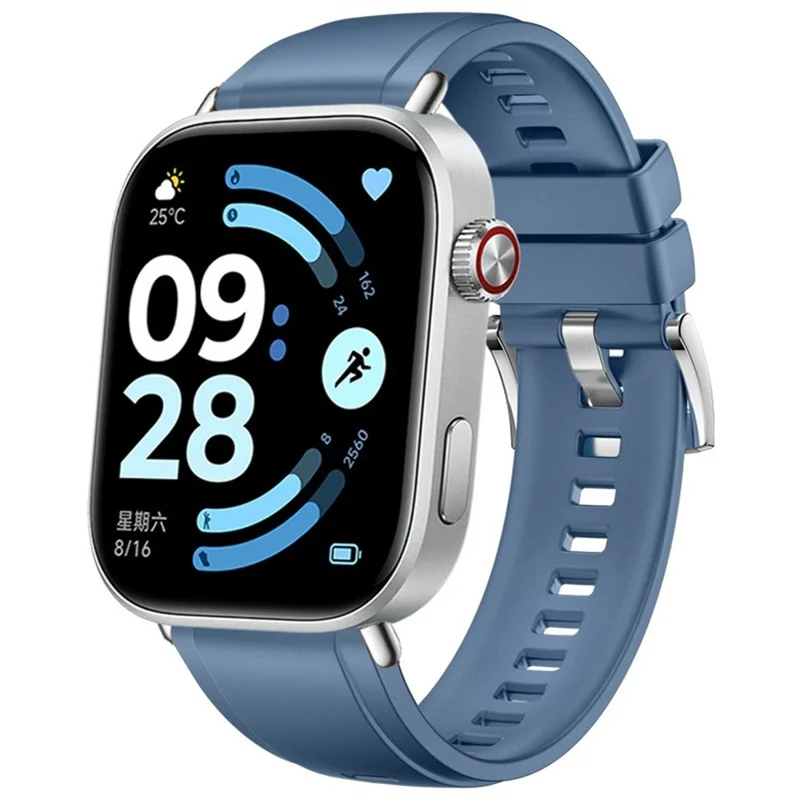 Silicone Watch Band for Xiaomi Redmi Watch 6 / 5 / 4 / Smart Band 9 Pro / 8 Pro Replacement Strap Quick Release Button Design - Blue