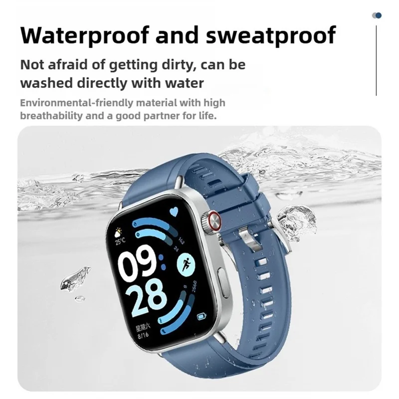 Silicone Watch Band for Xiaomi Redmi Watch 6 / 5 / 4 / Smart Band 9 Pro / 8 Pro Replacement Strap Quick Release Button Design - Blue