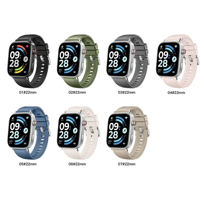 Silicone Watch Band for Xiaomi Redmi Watch 6 / 5 / 4 / Smart Band 9 Pro / 8 Pro Replacement Strap Quick Release Button Design - Blue