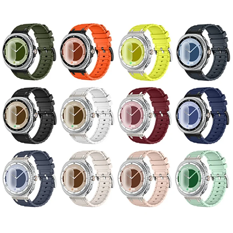 Thickened Silicone Strap for Samsung Galaxy Watch8 44mm / 40mm / 8 Classic 46mm Watch Band - Orange