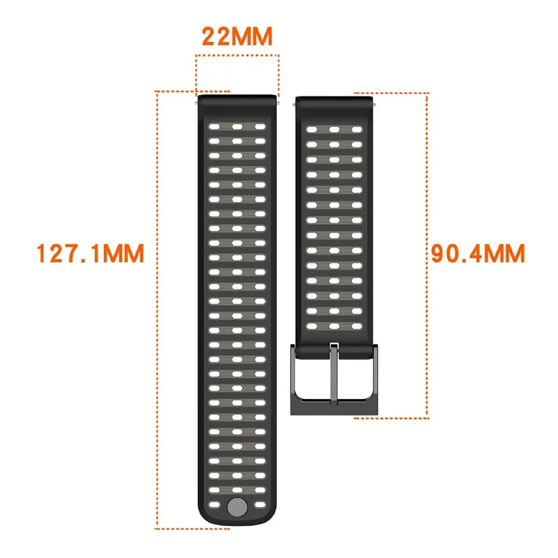 For Suunto Vertical 2 Dual Color Silicone Band Multi Hole Design Adjustable Watch Strap - White  /  Black