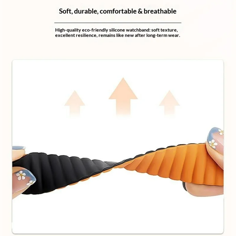 Cinturino per smartwatch magnetico in silicone a 2 sezioni per Xiaomi Redmi Watch 6 / 5 / 4 / Smart Band 9 Pro / 8 Pro - Nero / Rosso Vino