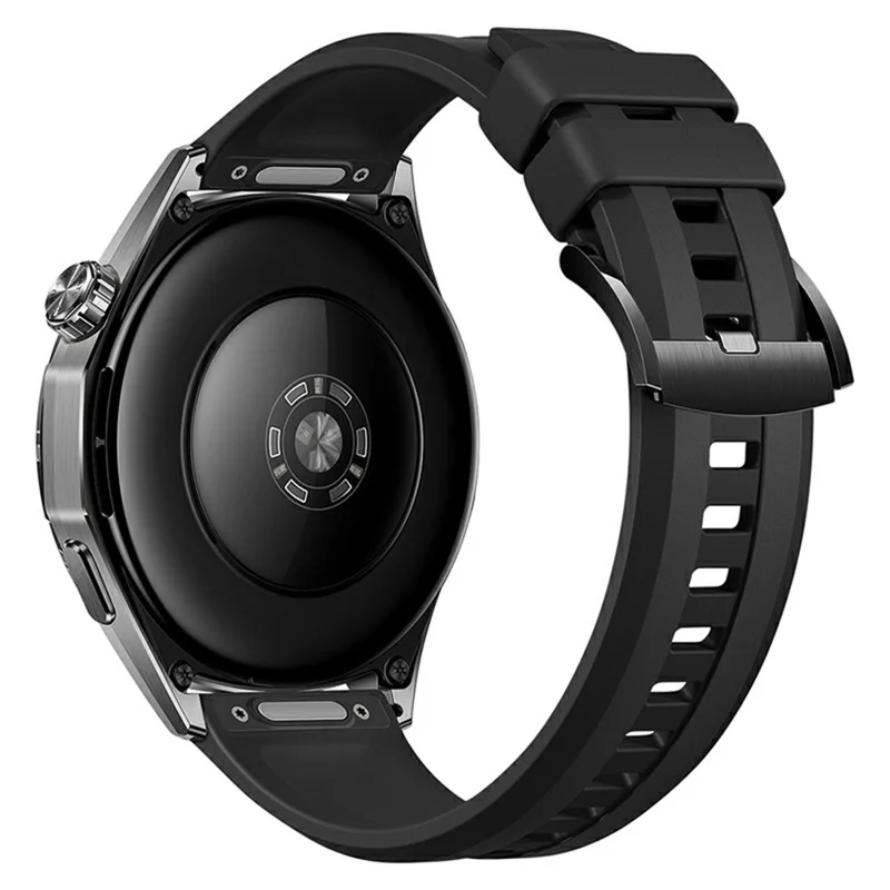 Cinturino per orologio da 22 mm per Huawei Watch GT 6 / 5 Pro / 5 46 mm in silicone con pulsante a sgancio rapido - Nero
