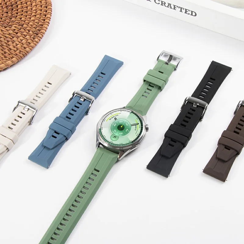 Cinturino per orologio da 22 mm per Huawei Watch GT 6 / 5 Pro / 5 46 mm in silicone con pulsante a sgancio rapido - Nero