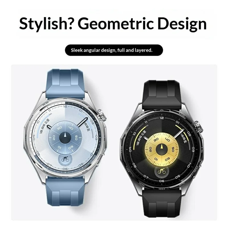 Cinturino per orologio da 22 mm per Huawei Watch GT 6 / 5 Pro / 5 46 mm in silicone con pulsante a sgancio rapido - Nero