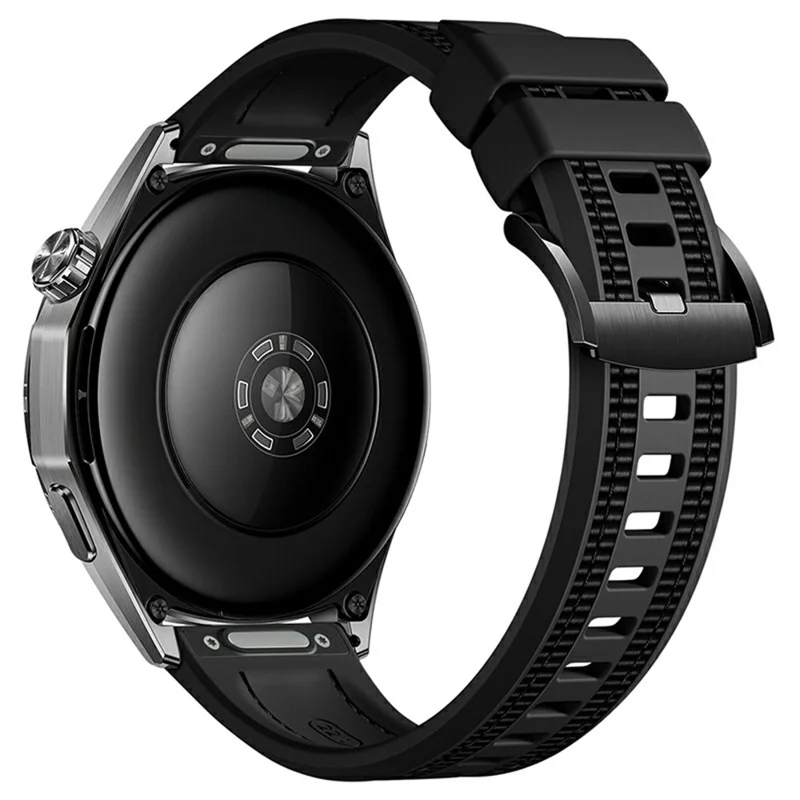 Cinturino in nylon composito da 22 mm con silicone per Huawei Watch GT 6 / 5 Pro / 5 46 mm, con pulsante di rilascio rapido - Nero