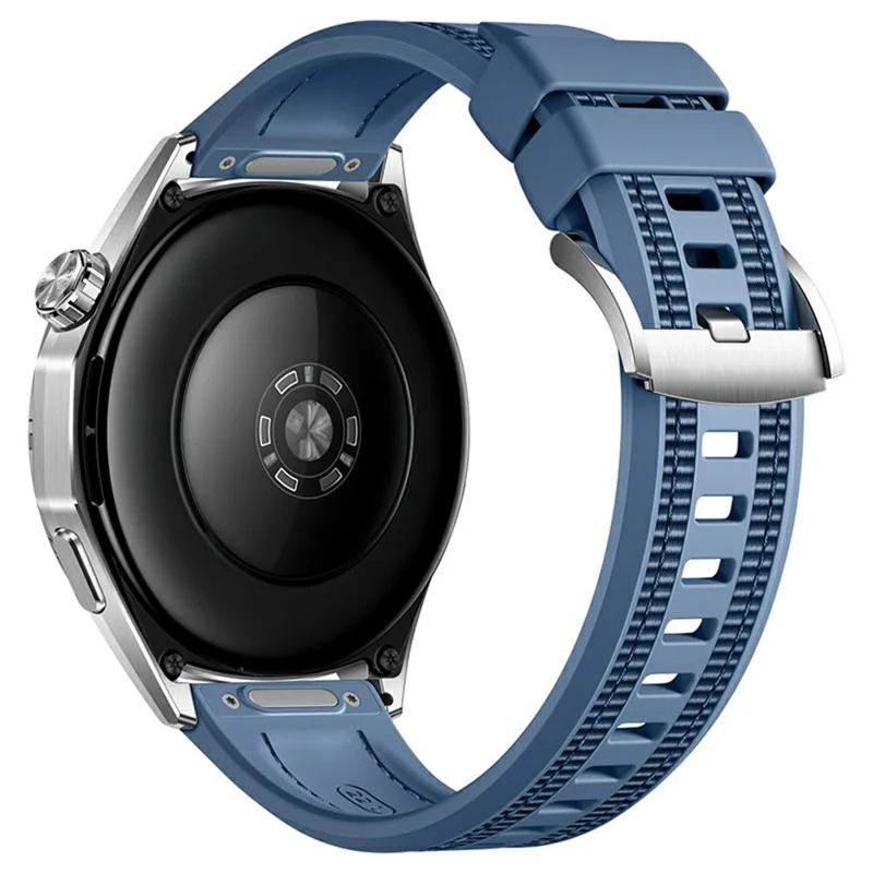 حزام نايلون سيليكون مركب 22 مم لساعة Huawei Watch GT 6 / 5 Pro / 5 مقاس 46 مم مع زر إخراج سريع - أزرق