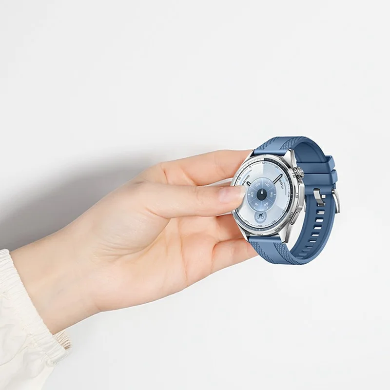 Bracelet de montre de remplacement en fluorocaoutchouc texturé de 22 mm pour Huawei Watch GT 6 / 5 Pro / 5 46 mm - Noir