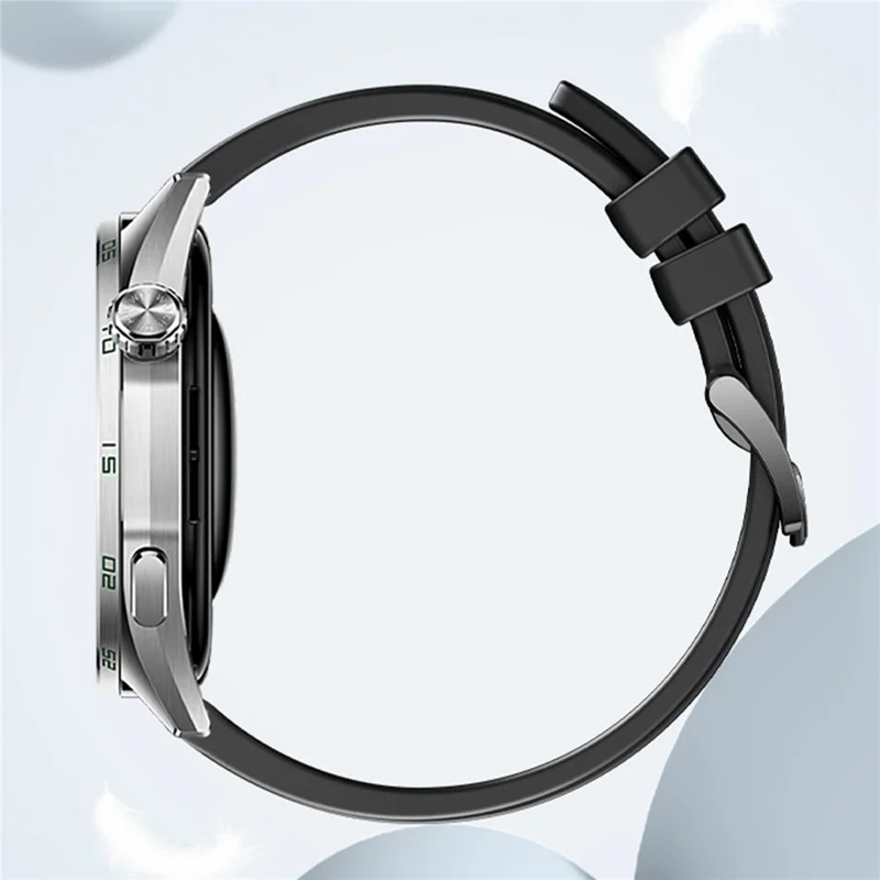 Cinturino sostitutivo in fluorubber testurizzato da 22 mm per Huawei Watch GT 6 / 5 Pro / 5 46 mm - Nero