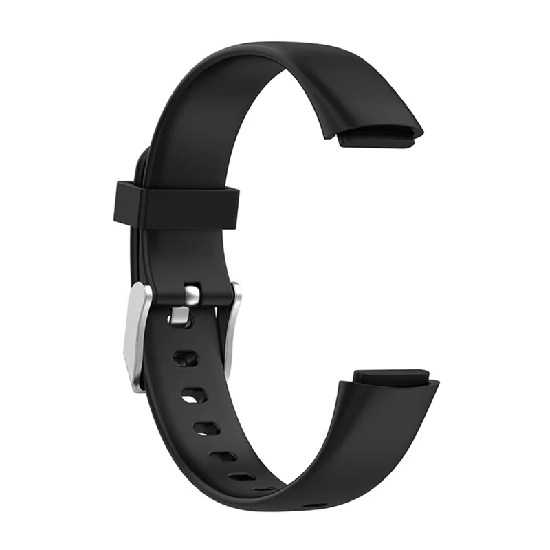 Silicone Smart Watch Strap Replacement Part for Fitbit Luxe, Size: L - Black