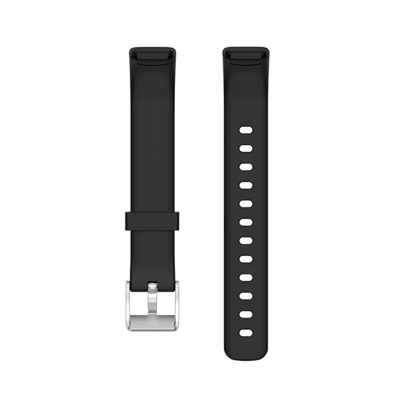 Silicone Smart Watch Strap Replacement Part for Fitbit Luxe, Size: L - Black
