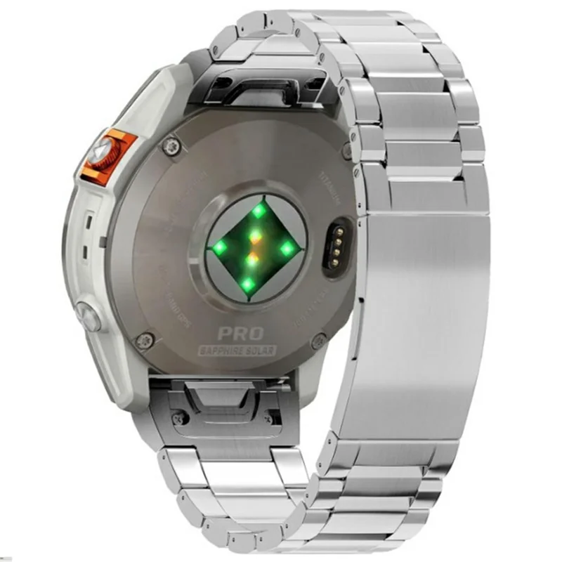 Cinturino in lega di titanio a tre maglie da 26 mm per Garmin Fenix 8 51 mm / Enduro 3 / Enduro 2 - Argento