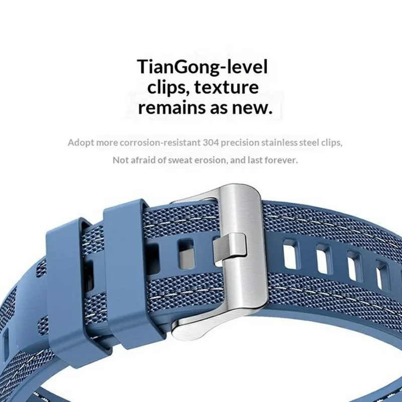 Per Honor Watch X5 Cinturino in silicone intrecciato traspirante Cinturino regolabile - Blu pastello