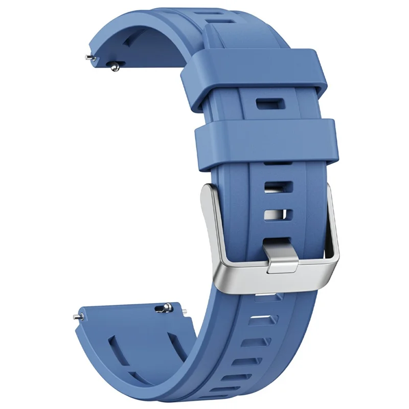 Bracelet unique 22 mm à dégagement rapide pour Huawei Watch Ultimate 2 / Ultimate Design / Ultimate / GT 6 / 5 46 mm, bracelet en silicone avec boucle argentée - Bleu