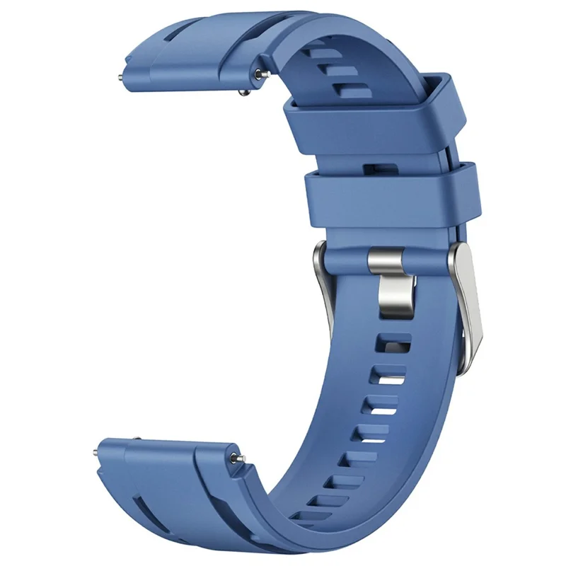 Bracelet unique 22 mm à dégagement rapide pour Huawei Watch Ultimate 2 / Ultimate Design / Ultimate / GT 6 / 5 46 mm, bracelet en silicone avec boucle argentée - Bleu