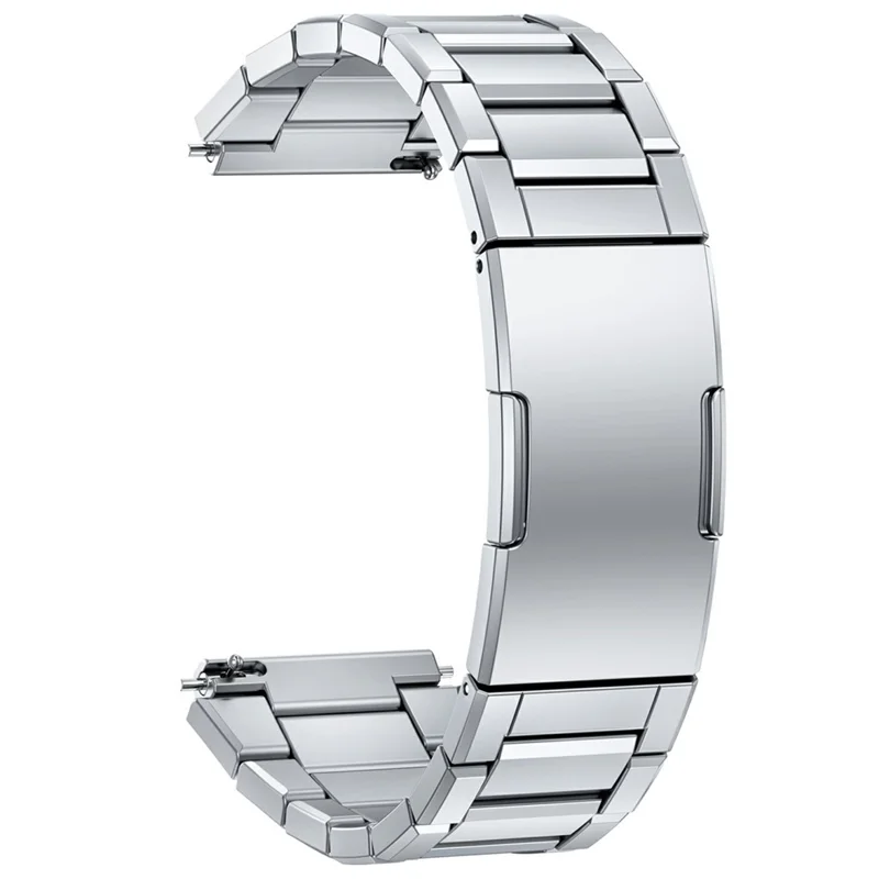 Correia de Relógio em Liga de Titânio 22mm com Design de Junta de Bambu e Fecho Dobrável - Prata, para Huawei Watch Ultimate 2