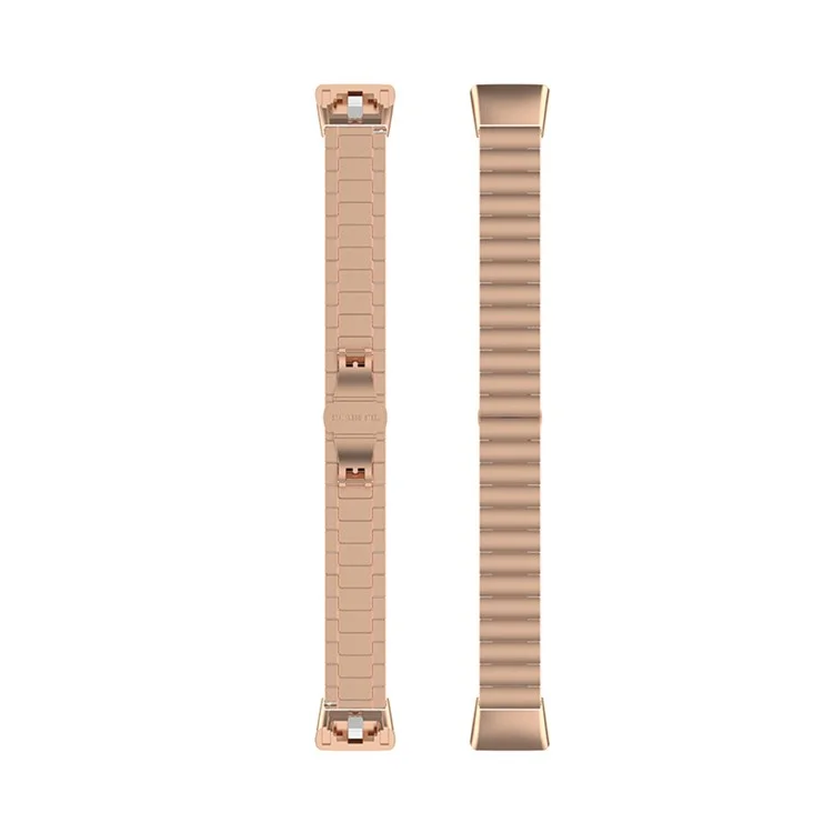 Stainless Steel One Bead Watch Band Wrist Strap Replacement for Huawei Band 6/Honor Band 6 - Rose Gold
