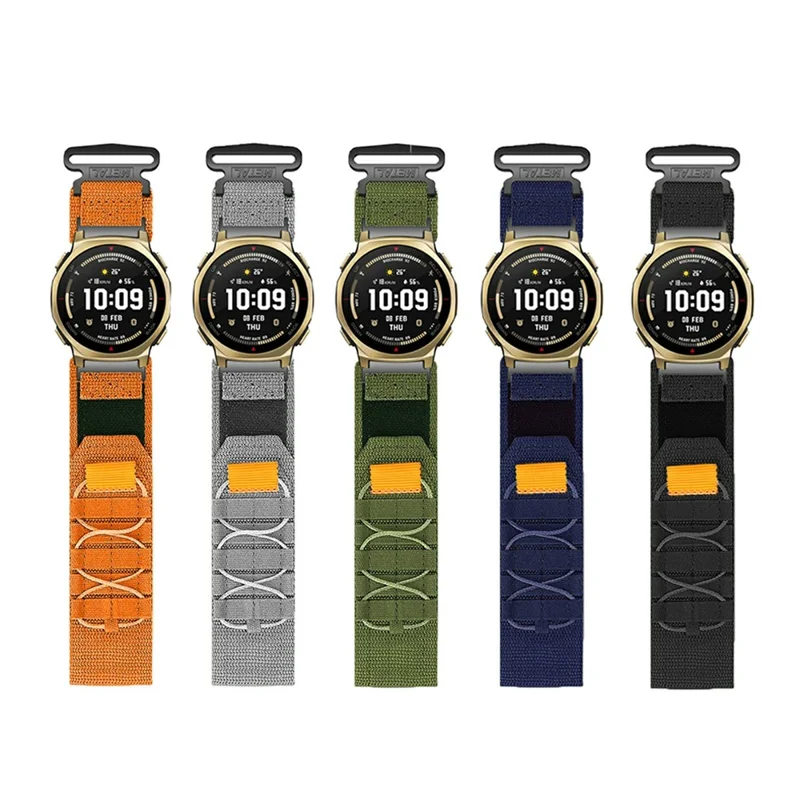Cinturino in Nylon per Huami Amazfit GTR 3 Pro, Cinturino con Chiusura a Strappo, Stile Militare - Arancione
