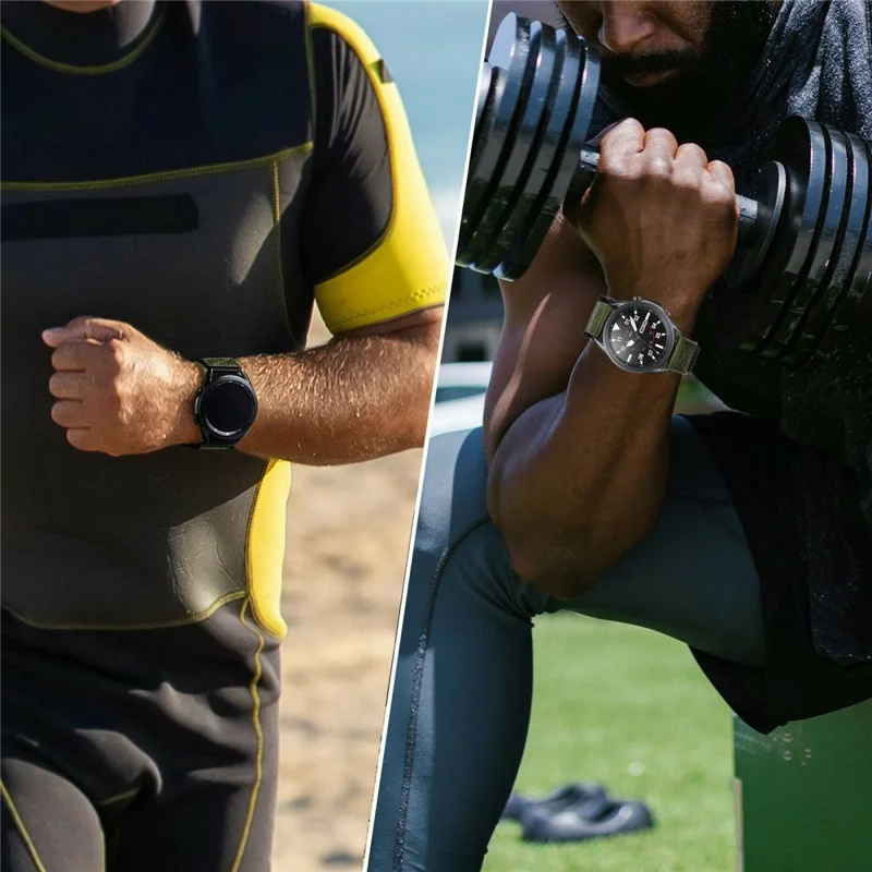 Cinturino in Nylon per Huami Amazfit GTR 3 Pro, Cinturino con Chiusura a Strappo, Stile Militare - Arancione