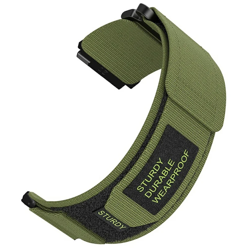 Nylon Watch Band for Huami Amazfit T-Rex 3 Pro 44mm Loop Fastener Strap - Army Green