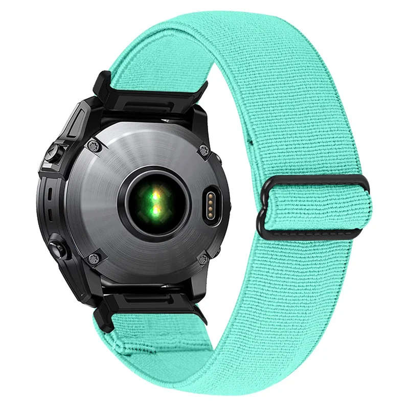 Pulseira de Nylon Elástico Sólida de 26 mm para Garmin Fenix 8 Pro AMOLED 51 mm / 8 51 mm / Enduro 3 / 2, com Sistema de Libertação Rápida - Verde Menta