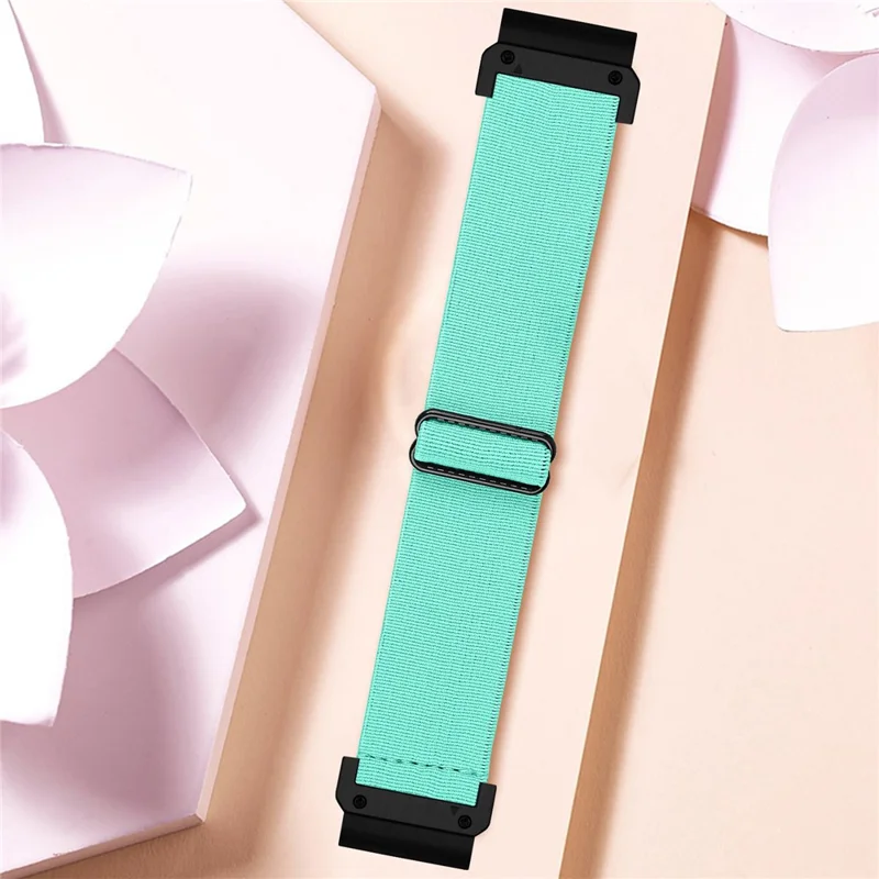 Pulseira de Nylon Elástico Sólida de 26 mm para Garmin Fenix 8 Pro AMOLED 51 mm / 8 51 mm / Enduro 3 / 2, com Sistema de Libertação Rápida - Verde Menta