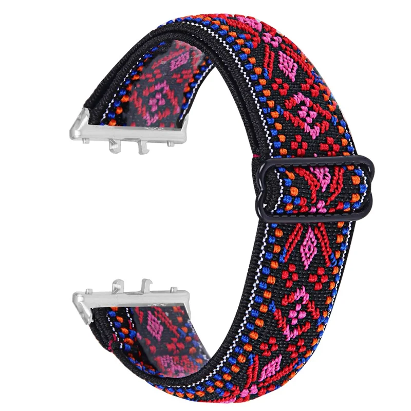 حزام نايلون مطاطي بتصميم زهري للساعة Honor Watch X5 - حزام بديل قابل للتعديل - 15#