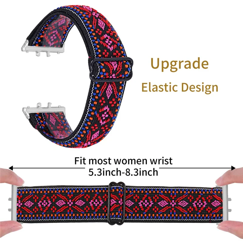 حزام نايلون مطاطي بتصميم زهري للساعة Honor Watch X5 - حزام بديل قابل للتعديل - 15#