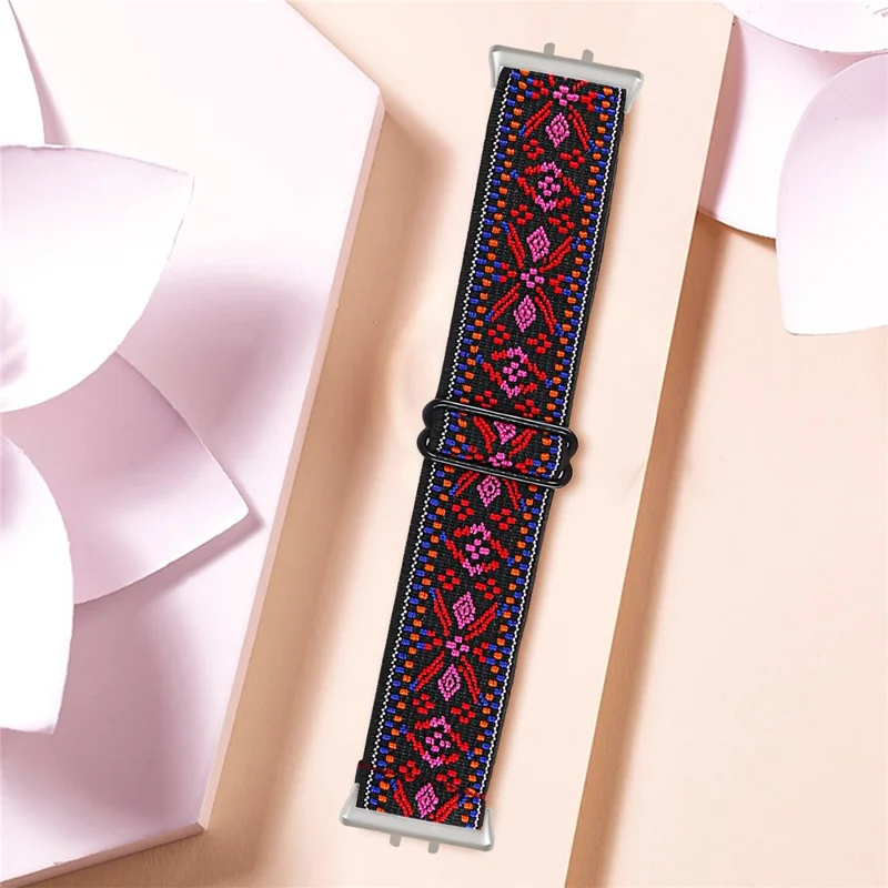 حزام نايلون مطاطي بتصميم زهري للساعة Honor Watch X5 - حزام بديل قابل للتعديل - 15#