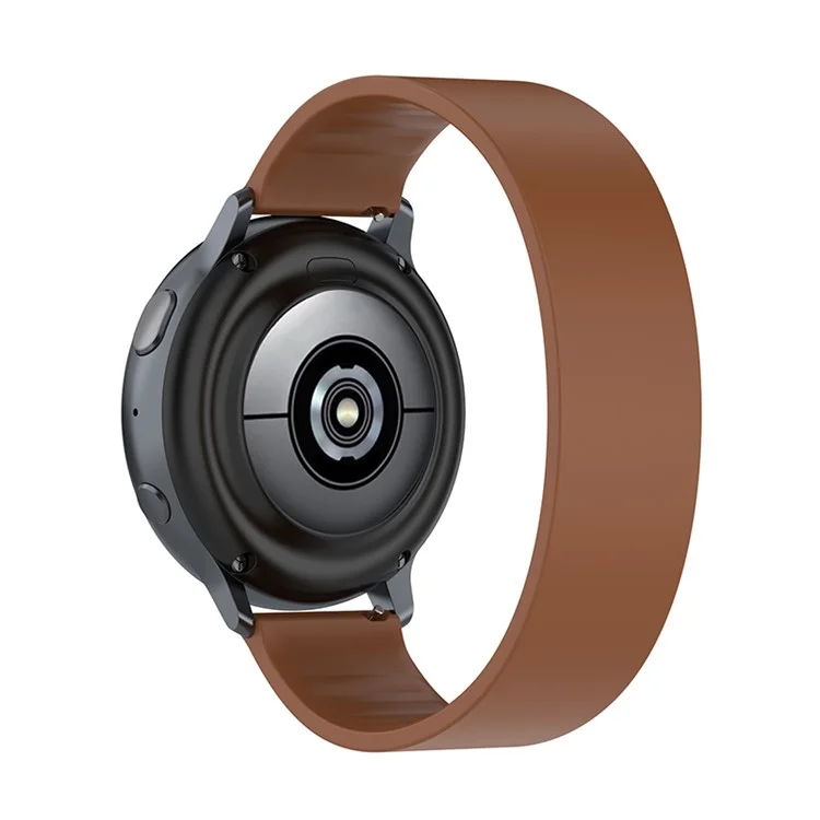 Remplacement Universal Smart Watch Band Silicone Bracelet 20 mm (longueur de Bande 150 Mm) Pour Samsung Galaxy Watch4 Classique 46 mm 42 mm / Watch4 44 mm 40 mm - Brun