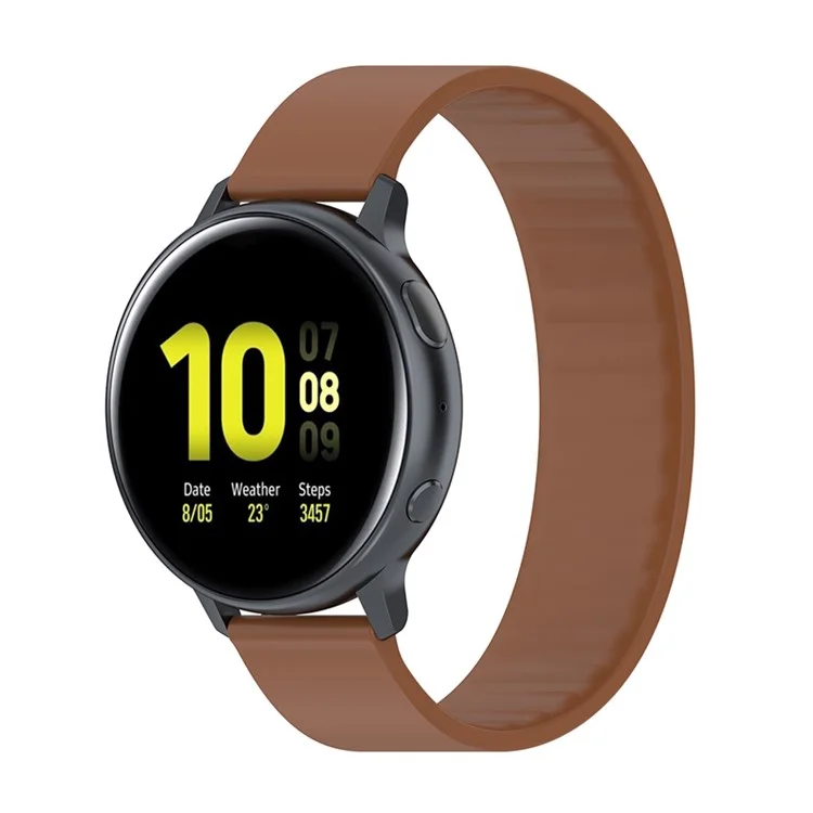 Remplacement Universal Smart Watch Band Silicone Bracelet 20 mm (longueur de Bande 150 Mm) Pour Samsung Galaxy Watch4 Classique 46 mm 42 mm / Watch4 44 mm 40 mm - Brun