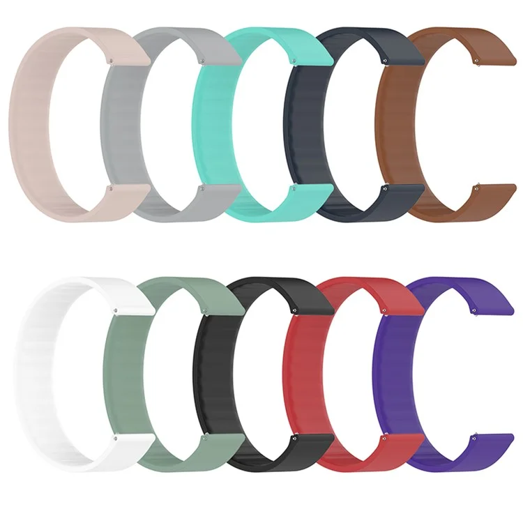 Remplacement Universal Smart Watch Band Silicone Bracelet 20 mm (longueur de Bande 150 Mm) Pour Samsung Galaxy Watch4 Classique 46 mm 42 mm / Watch4 44 mm 40 mm - Brun