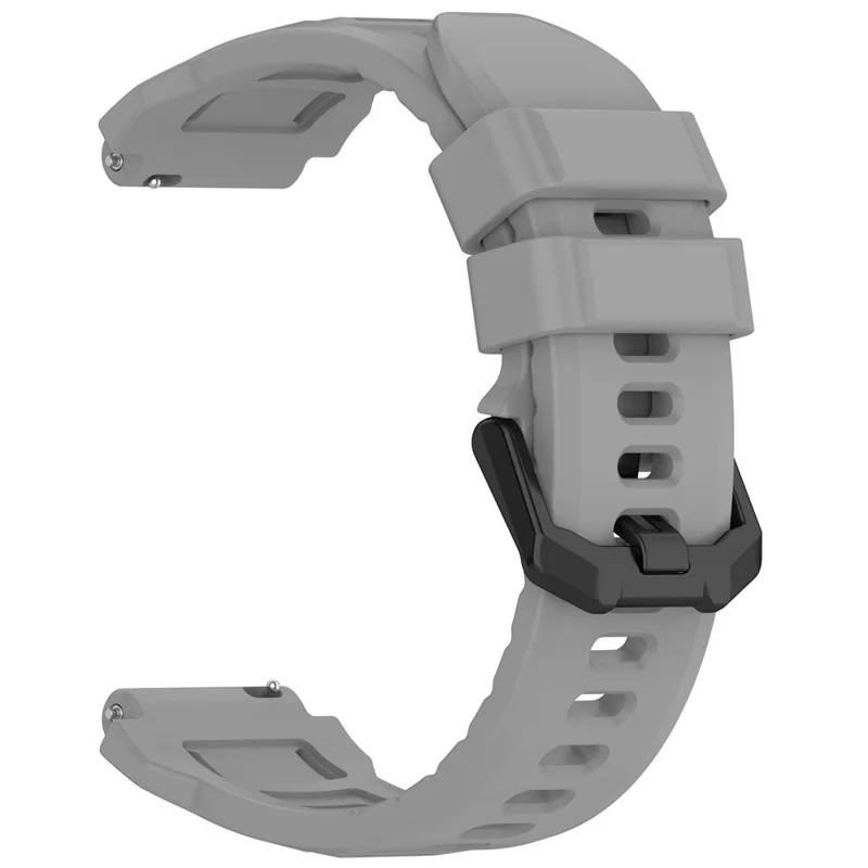 Zamiennik paska do Huami Amazfit T-Rex 3 Pro 44 mm, regulowany pasek z wieloma otworami z miękkiego silikonu - szary