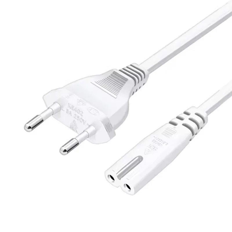 EU Plug Power Cord 1.5M 8-Shaped 2-Pin Round Plug AC Cable Adapter for Computer / Monitor / Laptop