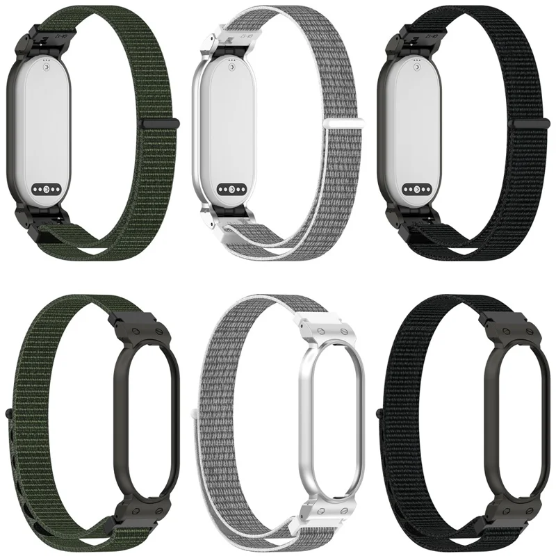 Cinturino in Nylon con Struttura in Metallo per PLAUD NotePin Registratore Vocale Indossabile AI Cinturino con Chiusura a Strappo - Grigio / Argento