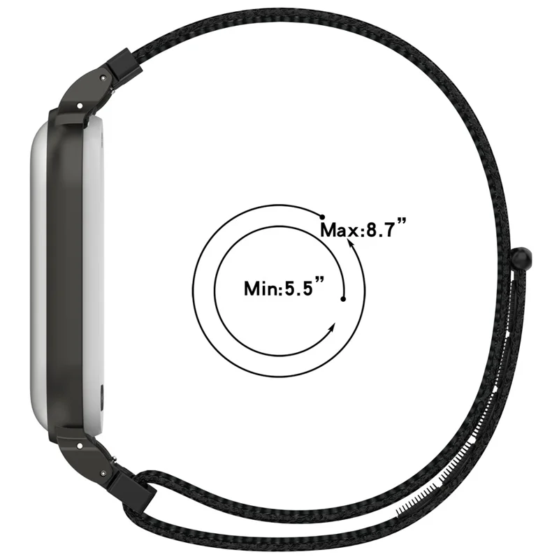 Cinturino in Nylon con Struttura in Metallo per PLAUD NotePin Registratore Vocale Indossabile AI Cinturino con Chiusura a Strappo - Grigio / Argento