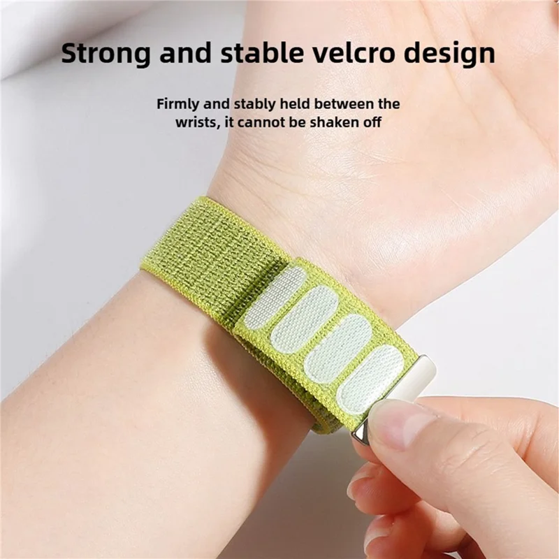 Wrist Strap for WHOOP 5.0 Magic Tape Nylon Woven Watch Band - Green