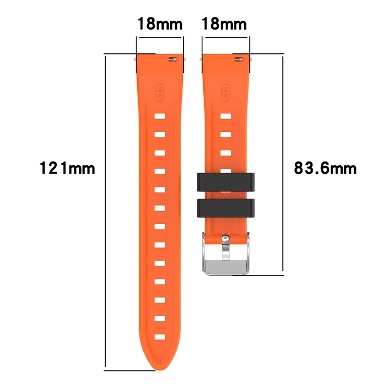 18mm Pattern Design Silicone Strap for Huawei Watch GT 6  /  5  /  4 41mm  /  Garmin Venu 3S Adjustable Watch Band - Pink  /  White