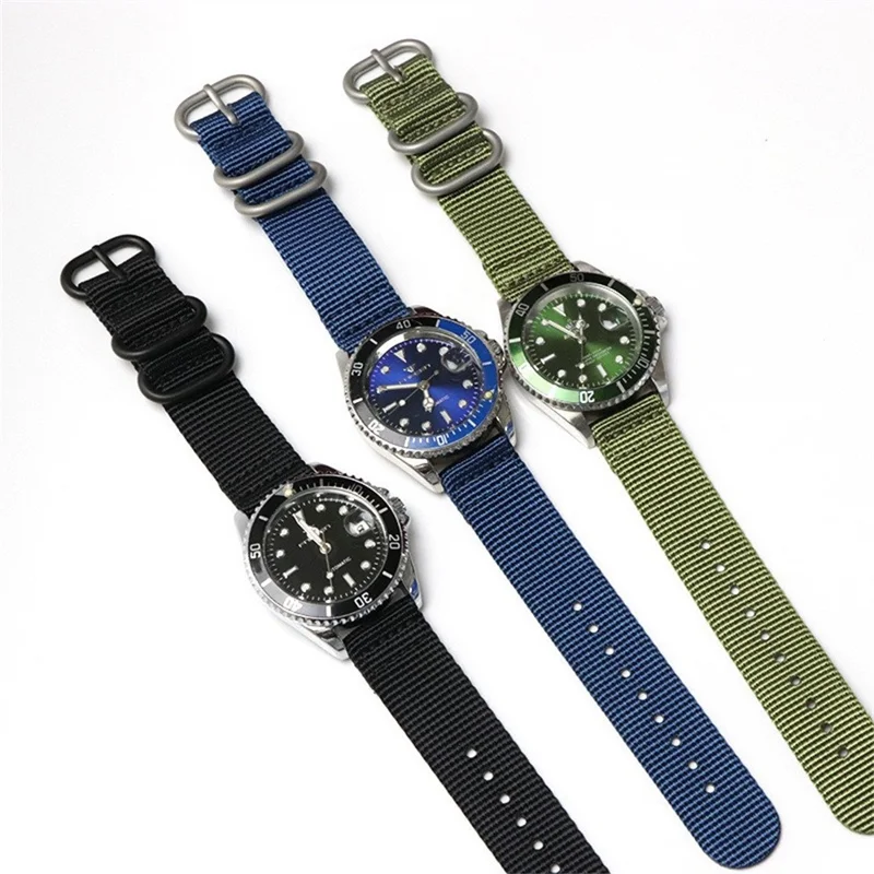 Correa de Nailon de Doble Bucle de 18 mm para Huawei Watch GT 6 / 5 / 4 de 41 mm / Garmin Venu 3S, Hebilla Negra, Correa Trenzada - Verde Militar