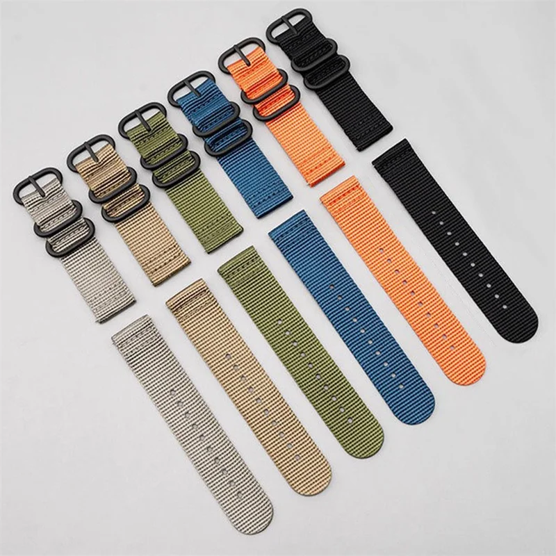 Correa de Nailon de Doble Bucle de 18 mm para Huawei Watch GT 6 / 5 / 4 de 41 mm / Garmin Venu 3S, Hebilla Negra, Correa Trenzada - Verde Militar