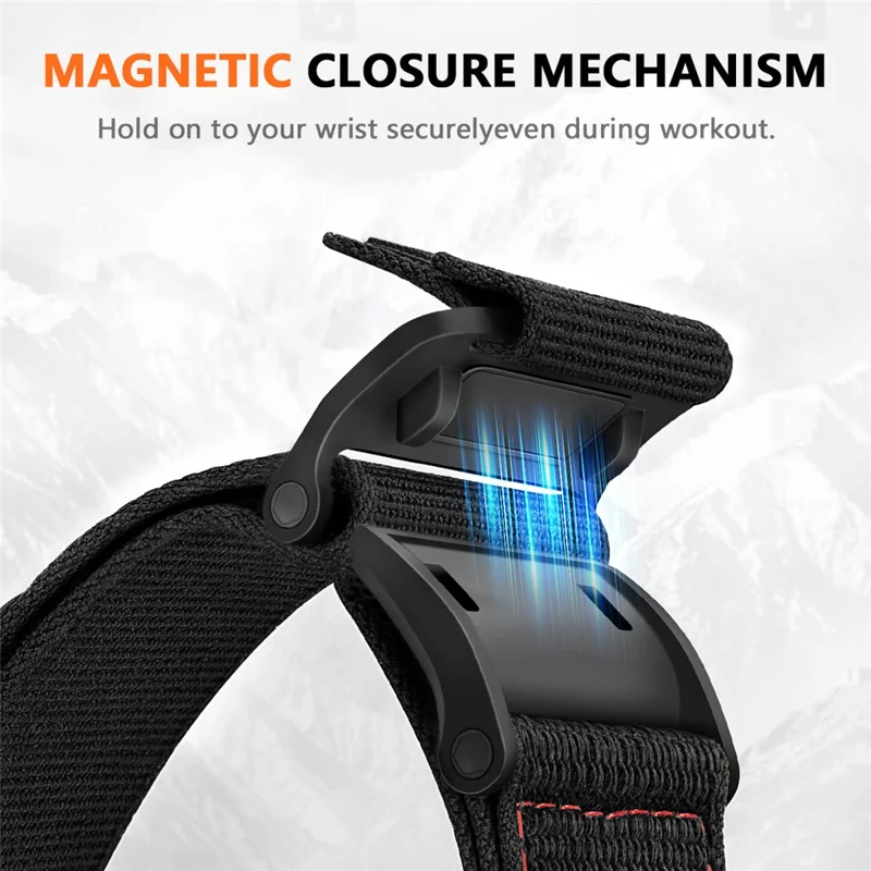 Cinturino Magnetico in Nylon per Apple Watch Ultra 3 2 1 49mm / Serie 11 10 46mm / 9 8 7 45mm / SE3 SE2 SE 6 5 4 44mm / 3 2 1 42mm, Cinturino Regolabile con Chiusura a Fibbia Magnetica - Verde Militare