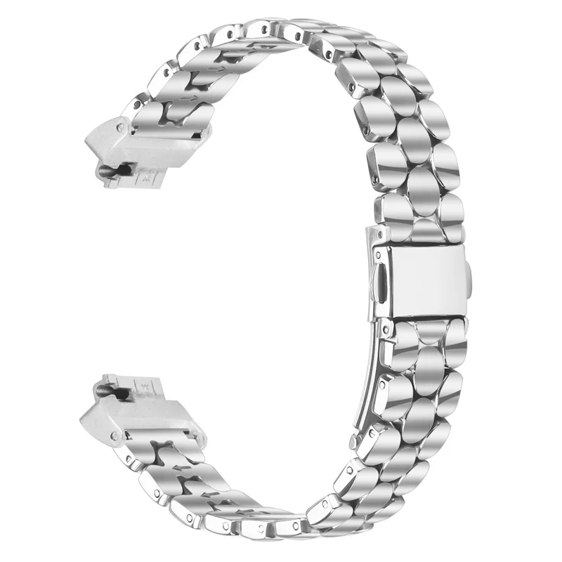 Metal Watch Band for Fitbit Inspire HR / Inspire 2 / Inspire Pearl-Shape Stainless Steel Silver Wrist Strap