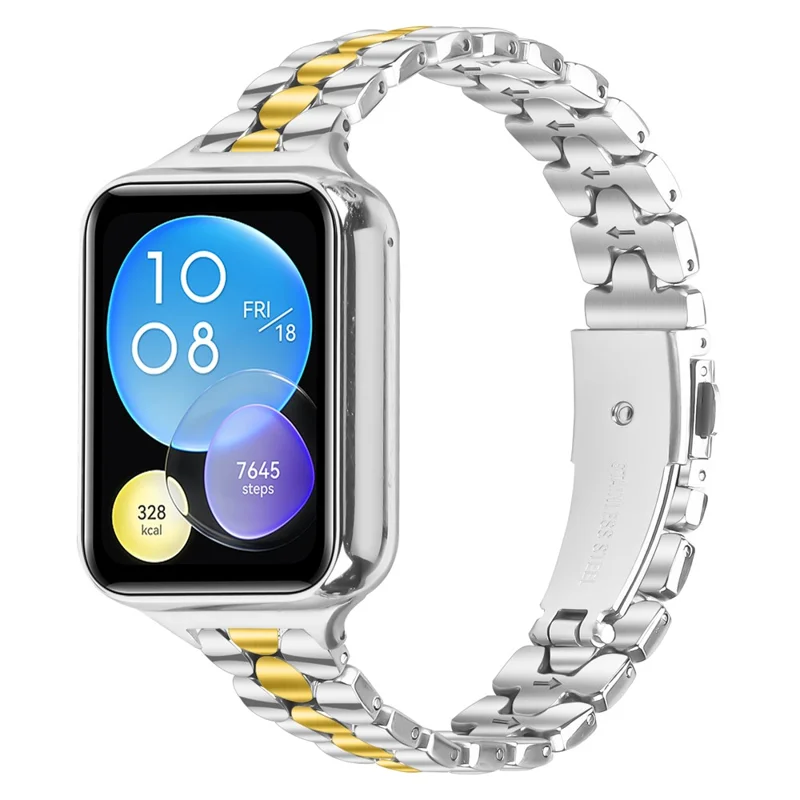 Für Xiaomi Smart Band 8 Pro / 9 Pro Armband, Perlenförmiges Edelstahl-Armband mit Galvanikbeschichtung - Silber / Gold